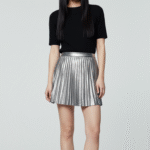 Silver Midi Skirt